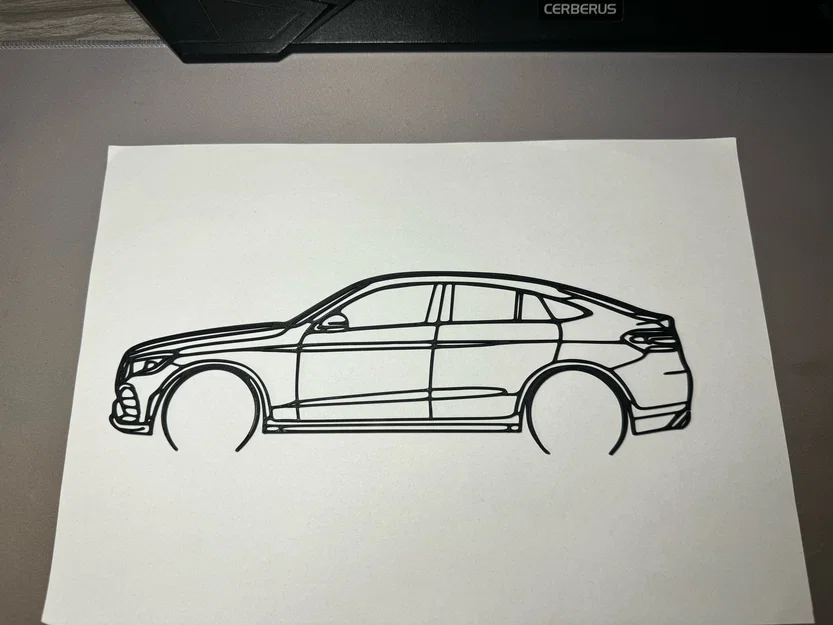 Mô hình 3D nghệ thuật đường nét Mercedes-Benz GLC Coupe cực đẹp - Image 1