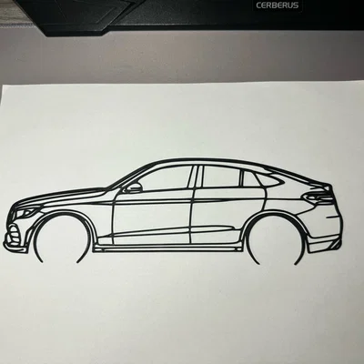 Mô hình 3D nghệ thuật đường nét Mercedes-Benz GLC Coupe cực đẹp