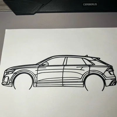 Mô hình 3D Audi RSQ8 dạng treo tường trang trí cực đẹp