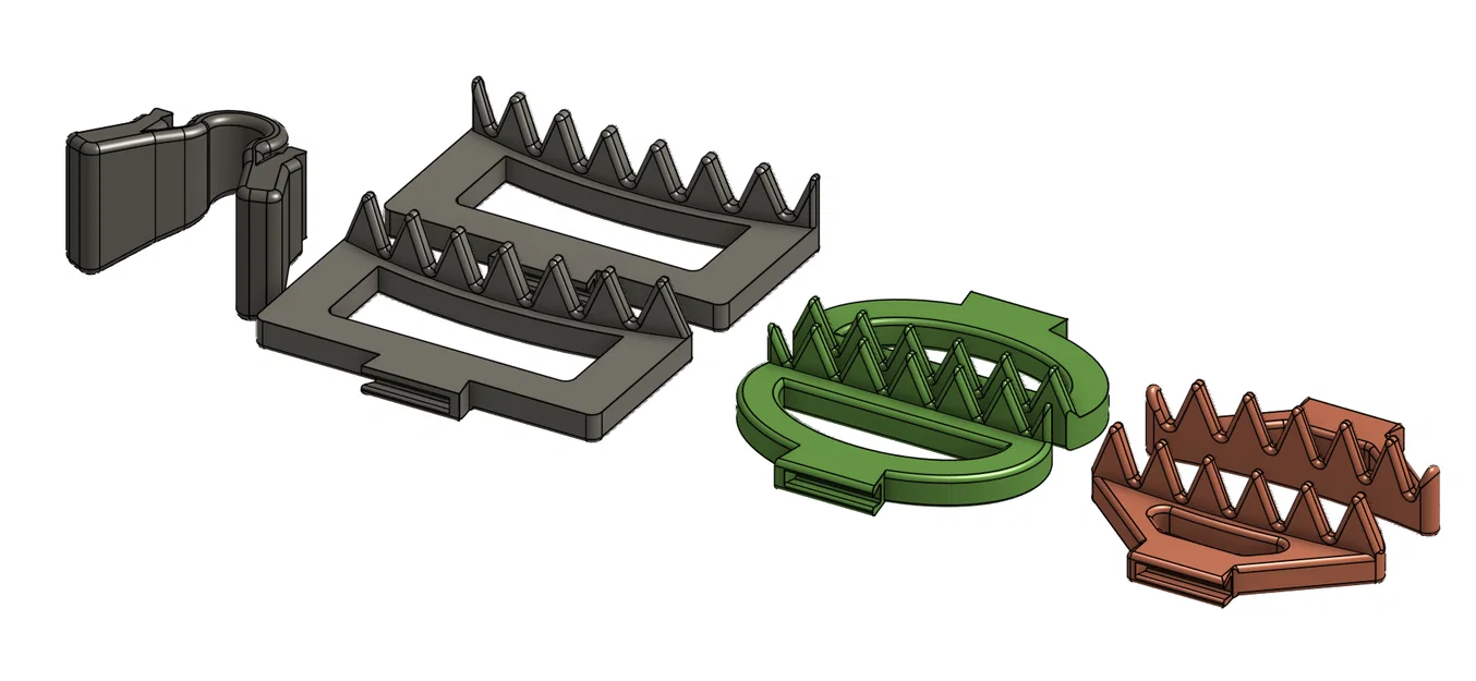 Kẹp càng cua tóc modular V3 (Modular hair claw clip V3) - Image 4