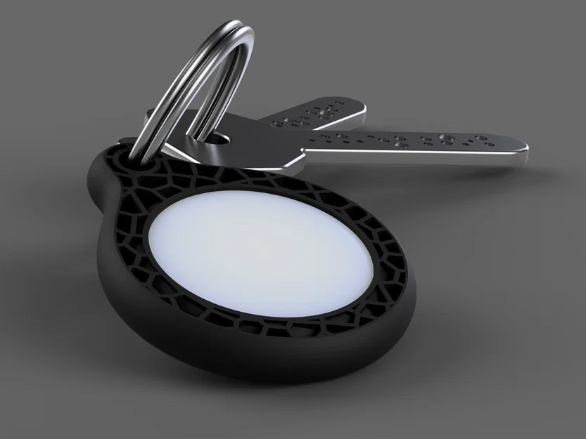 Vỏ bảo vệ Apple AirTag thiết kế Voronoi in 3D (dùng nhựa dẻo TPU) - Image 1