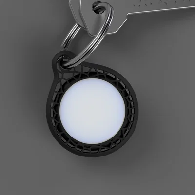 Vỏ bảo vệ Apple AirTag thiết kế Voronoi in 3D (dùng nhựa dẻo TPU)