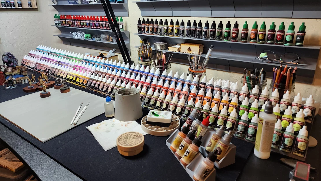 Kệ để sơn để bàn cho Army Painter Fanatic, Vallejo, v.v. - Image 2