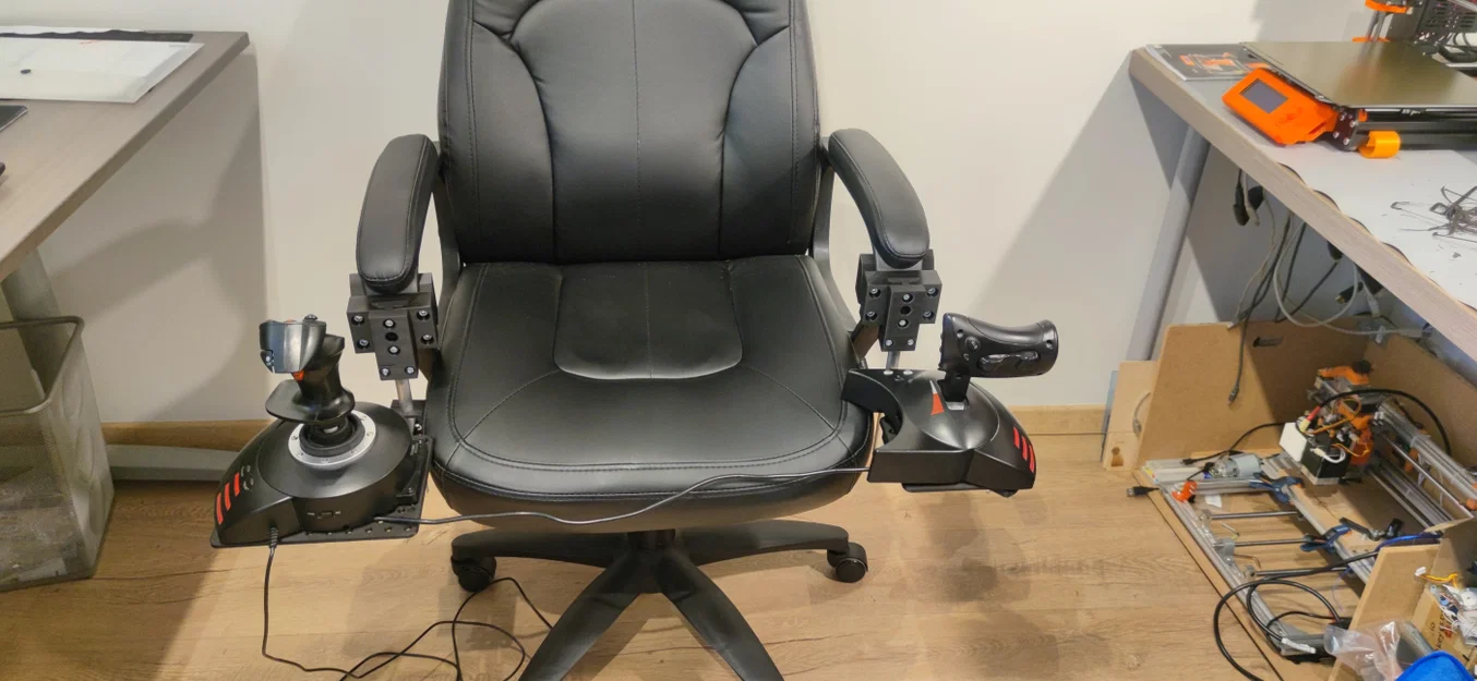 Bộ gá Thrustmaster T.Flight Hotas X gắn ghế (chair attachments) - Image 1