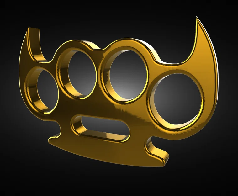 Mô hình tay gấu tự vệ (Defense Knuckles - Horns) in 3D - Image 2