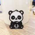 Móc khóa gấu trúc uống cà phê siêu đáng yêu in 3D - Thumbnail 2