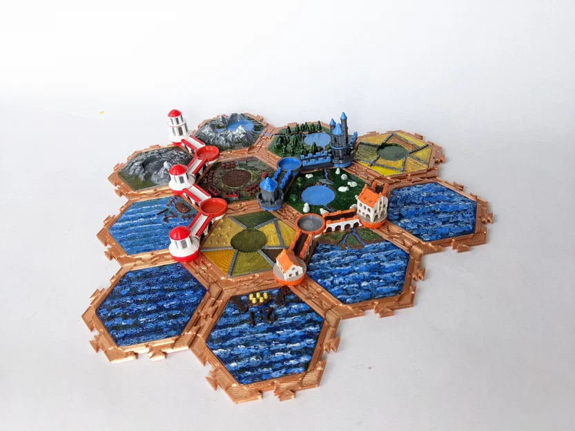 Hệ Địa Hình Catan 3D Dạng Module (Modular 3D Catan Terrain System) - Image 1