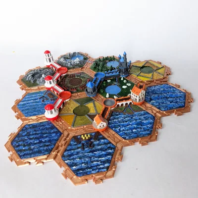 Hệ Địa Hình Catan 3D Dạng Module (Modular 3D Catan Terrain System)
