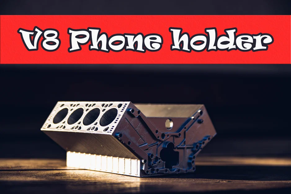 Kẹp giữ điện thoại & organizer V8 Engine (để USB pendrive) - Image 1