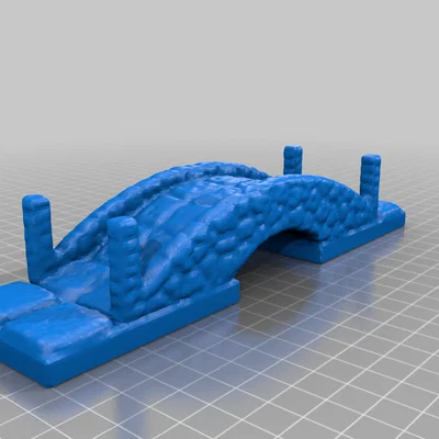 Mô hình cầu đá trang trí sa bàn 28mm - File in 3D chi tiết