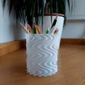 Ống cắm bút họa tiết sóng (Wavy Pencil Holder) in 3D cực đẹp - Thumbnail 1