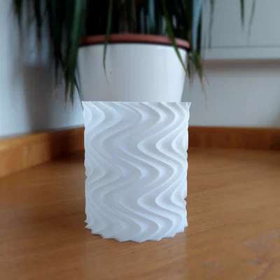 Ống cắm bút họa tiết sóng (Wavy Pencil Holder) in 3D cực đẹp