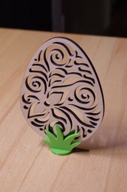 Trứng phục sinh nghệ thuật kèm chân đế trang trí 3D - Image 1