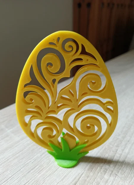 Trứng phục sinh nghệ thuật kèm chân đế trang trí 3D - Image 2