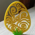 Trứng phục sinh nghệ thuật kèm chân đế trang trí 3D - Thumbnail 2