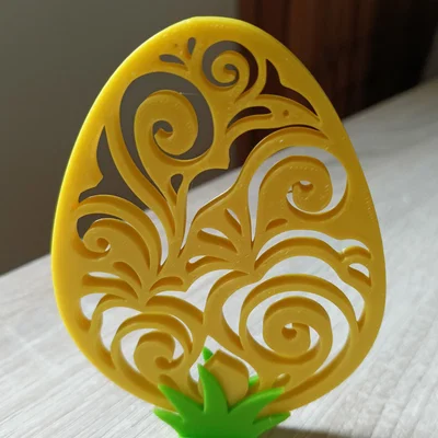 Trứng phục sinh nghệ thuật kèm chân đế trang trí 3D