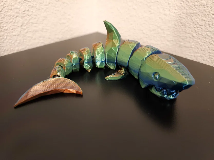 Cá mập khớp nối phong cách Low Poly - Image 1