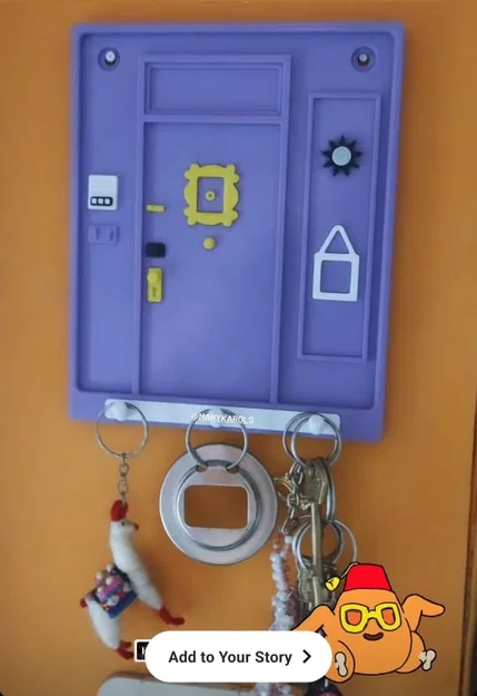 Mô hình móc treo chìa khóa cửa căn hộ Friends (Monica's door) - Image 5
