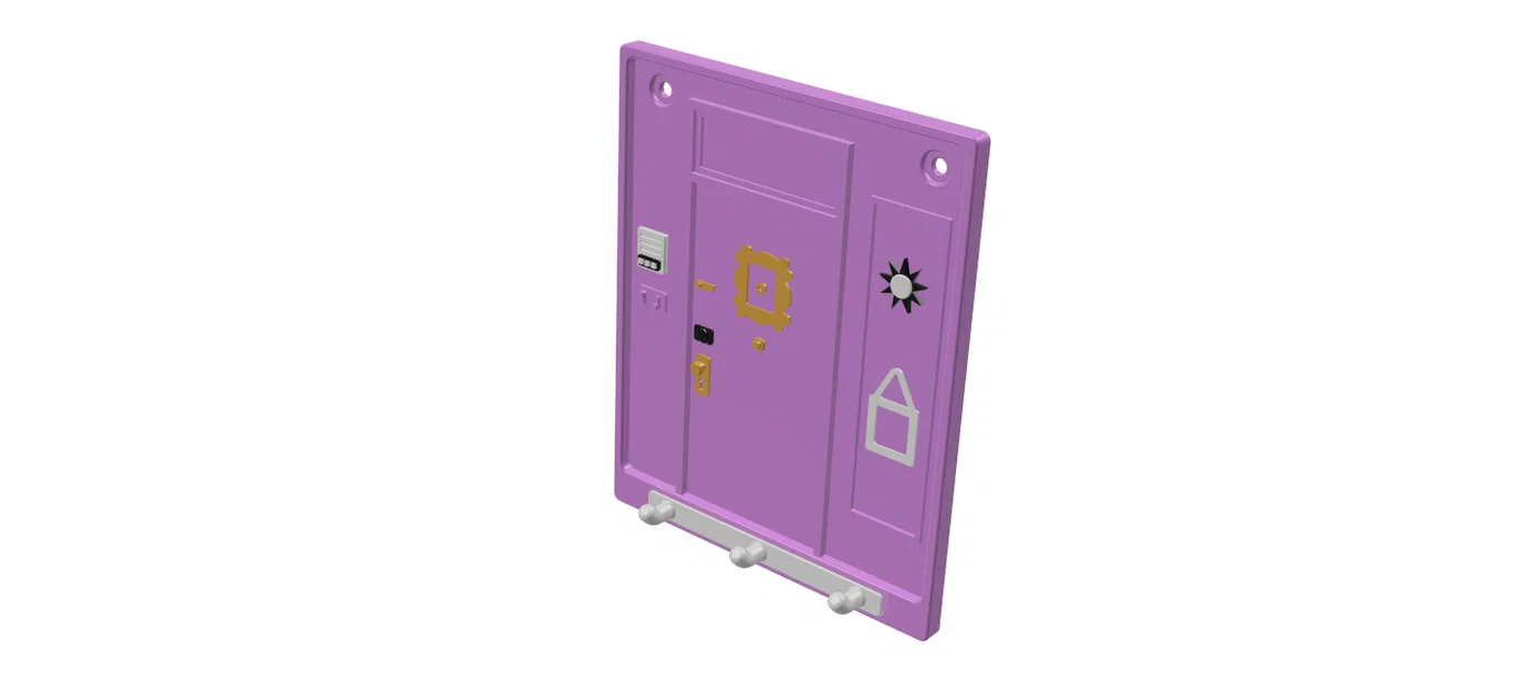 Mô hình móc treo chìa khóa cửa căn hộ Friends (Monica's door) - Image 6