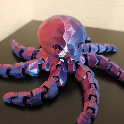 Bạch Tuộc Mini Dễ Thương Low Poly (Articulated)