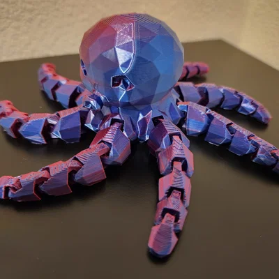 Bạch Tuộc Mini Dễ Thương Low Poly (Articulated)