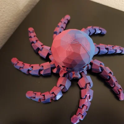Bạch Tuộc Mini Dễ Thương Low Poly (Articulated)