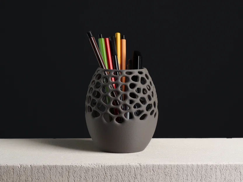 Ly/Ống đựng bút Voronoi – Organizer bàn làm việc - Image 1