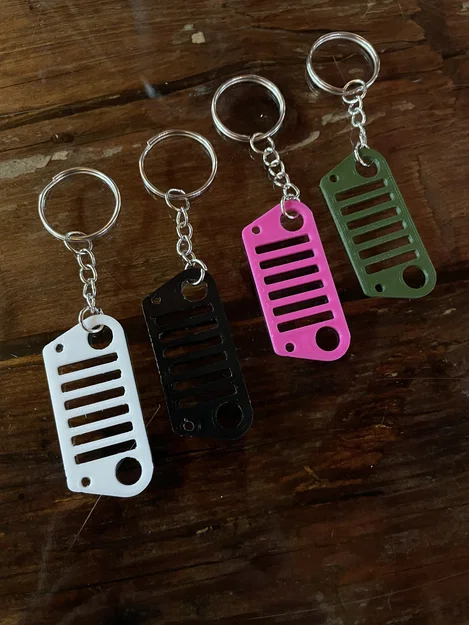 Móc khóa/Bông tai lưới tản nhiệt JEEP (JEEP Grill Keychain/Earring) - Image 1
