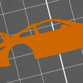 Móc khóa in 3D hình siêu xe Porsche GT3RS phong cách
