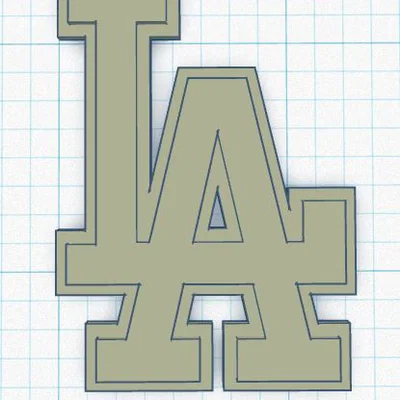 Mô hình logo Dodgers (Los Angeles) - File in 3D nhỏ gọn, sắc nét