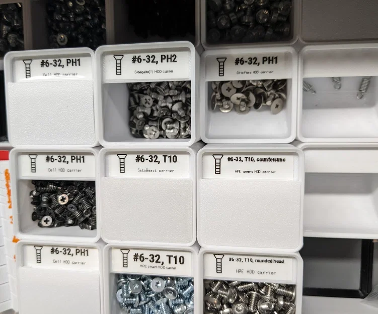 Nắp cho khay Gridfinity 1x1 có tab nhãn (click-in, ôm khít) - Image 2