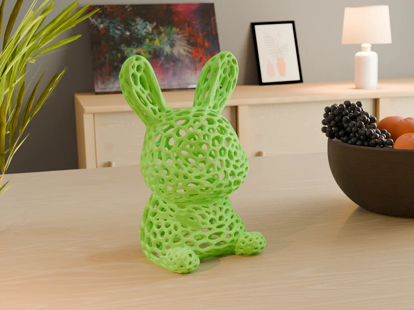Voronoi Easter Bunny – Thỏ Phục Sinh Voronoi in 3D - Image 1