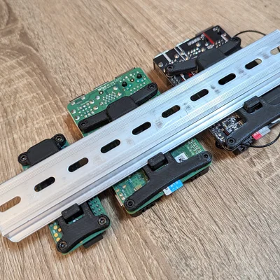 Braket DIN Rail Low-profile cho Raspberry Pi, SKR Pico & BTT Pi 1.2