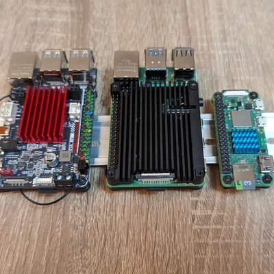 Braket DIN Rail Low-profile cho Raspberry Pi, SKR Pico & BTT Pi 1.2