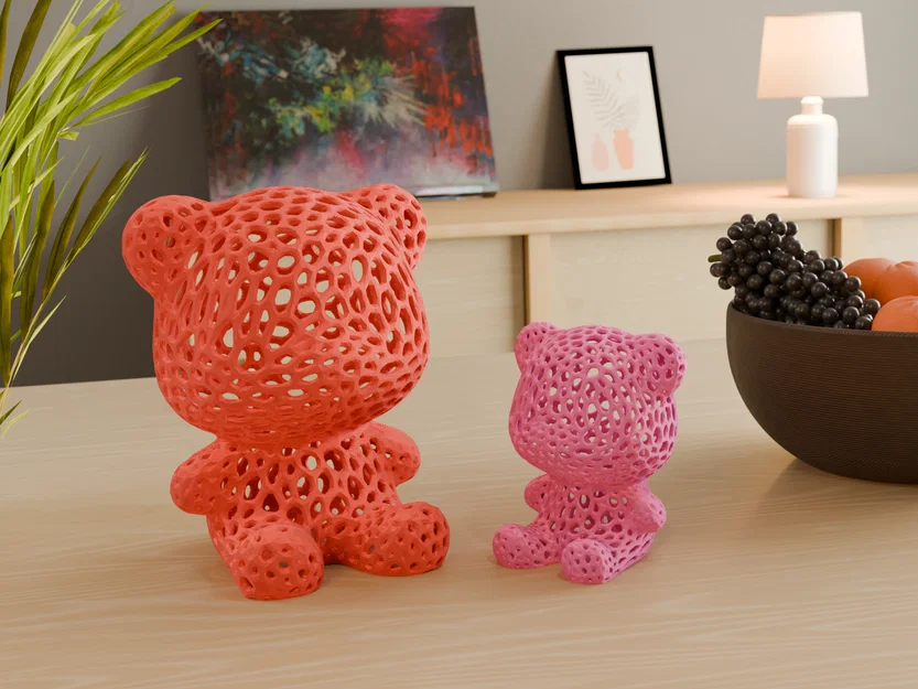 Gấu Dễ Thương Họa Tiết Voronoi (Voronoi Cute Bear) - Image 1