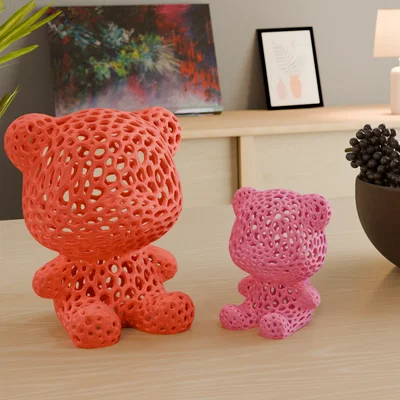 Gấu Dễ Thương Họa Tiết Voronoi (Voronoi Cute Bear)