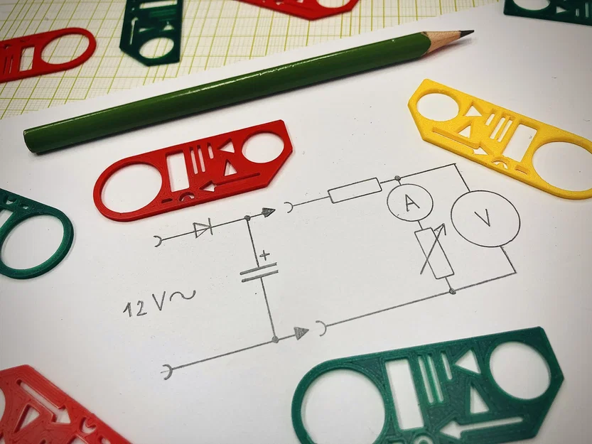 Mẫu Thước Vẽ Sơ Đồ Điện (Template For Electrical Diagrams) - Image 1