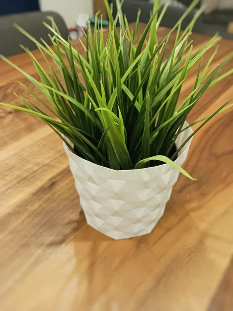 Chậu cây 3D Flowerpot Vase 01 họa tiết hình lục giác hiện đại - Image 2
