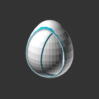 Mô hình quả trứng Phục sinh đồng tâm (Easter Egg shells) - In 3D cực đẹp