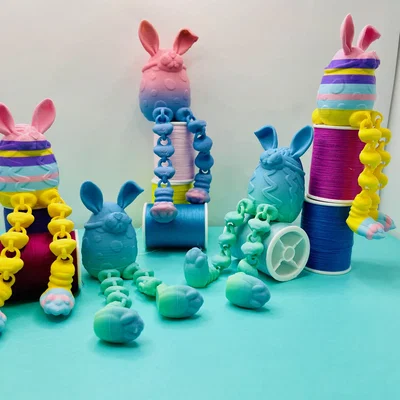 Mô hình Trứng Phục sinh Bunny có khớp nối (Easter Bunny Egg) in 3D