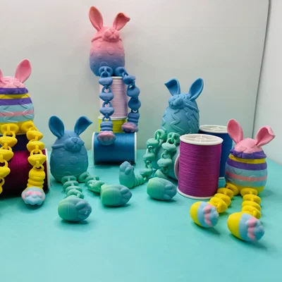 Mô hình Trứng Phục sinh Bunny có khớp nối (Easter Bunny Egg) in 3D