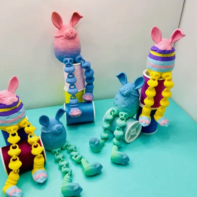 Mô hình Trứng Phục sinh Bunny có khớp nối (Easter Bunny Egg) in 3D