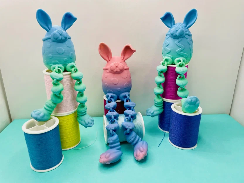 Mô hình Trứng Phục sinh Bunny có khớp nối (Easter Bunny Egg) in 3D - Image 5