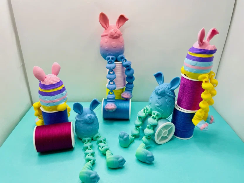 Mô hình Trứng Phục sinh Bunny có khớp nối (Easter Bunny Egg) in 3D - Image 6