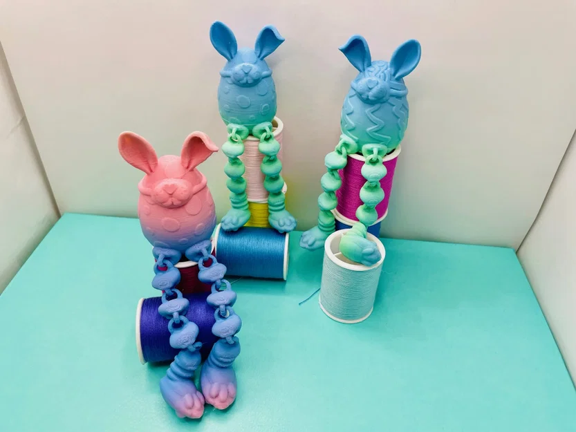 Mô hình Trứng Phục sinh Bunny có khớp nối (Easter Bunny Egg) in 3D - Image 7