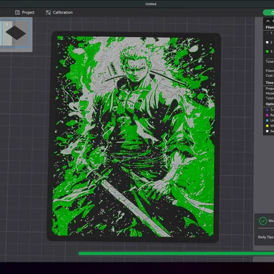 Zoro One Piece - HueForge