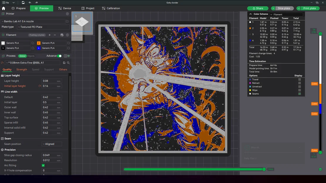 Goku Dragonball - HueForge - Image 2