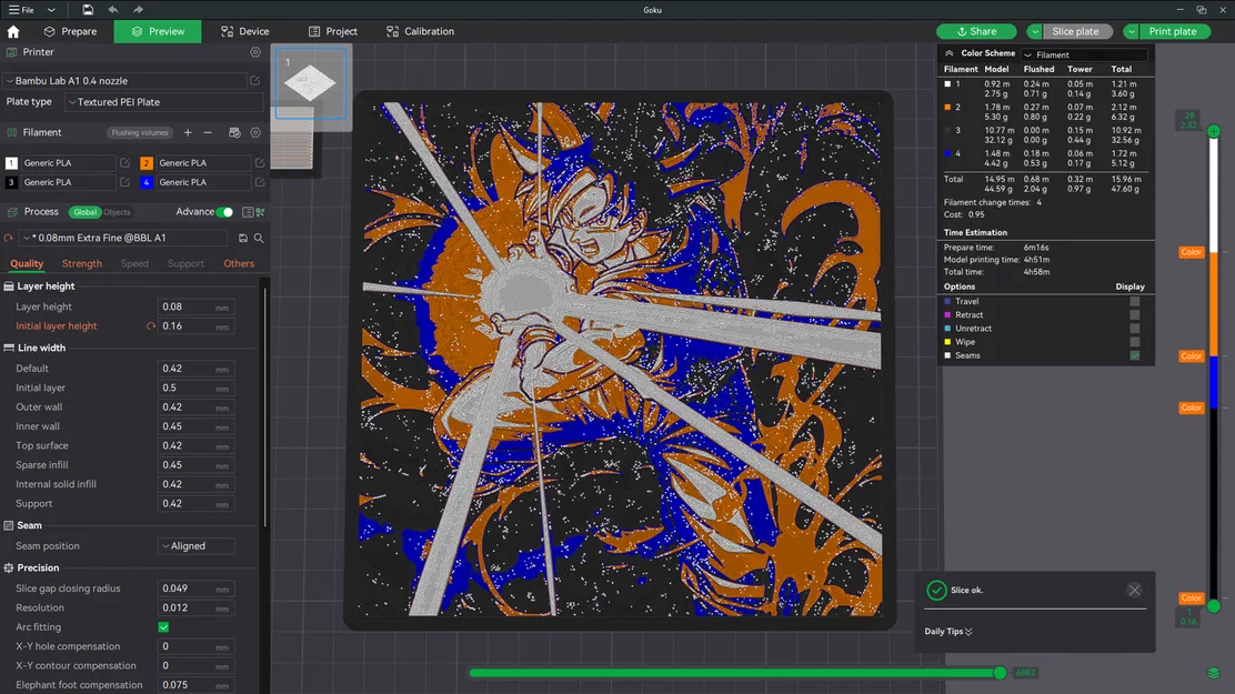 Goku Dragonball - HueForge - Image 3