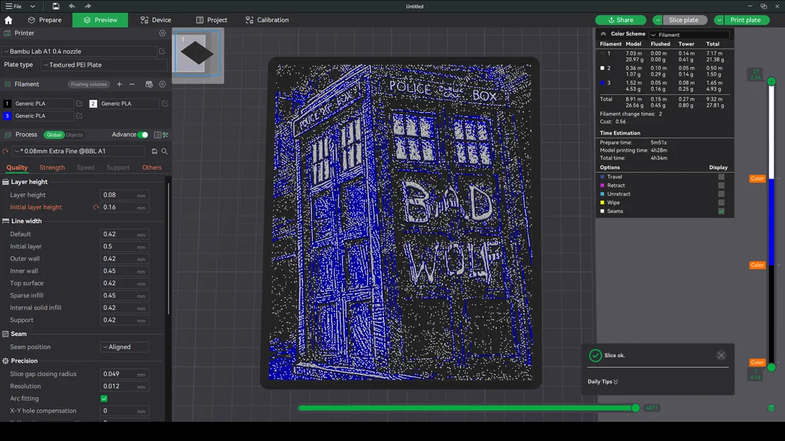 Mô hình tranh in 3D Tardis Doctor Who - Nghệ thuật HueForge độc đáo - Image 2