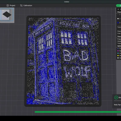 Mô hình tranh in 3D Tardis Doctor Who - Nghệ thuật HueForge độc đáo